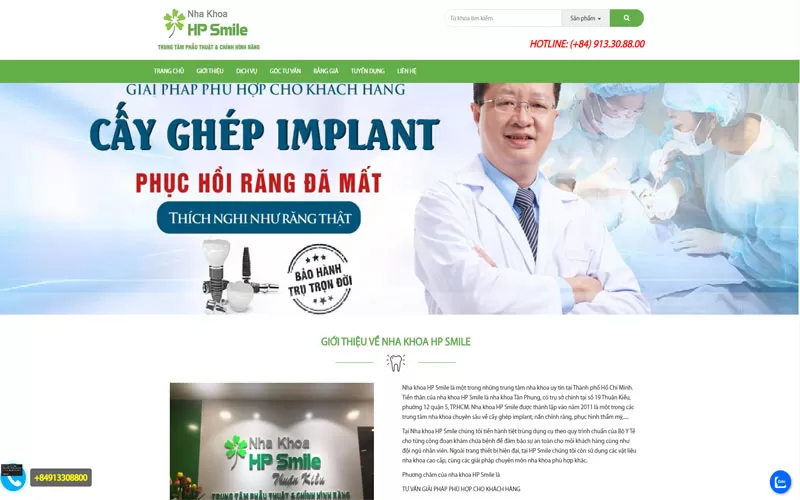 Mẫu thiết kế website nha khoa nổi bật 